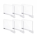 Artiss 6 Pack Closet Organizers and Storage Clear Shelf Dividers