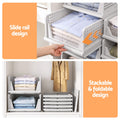 Artiss 5 Pack Stackable Plastic Storage Foldable Closet Organizers