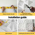 Artiss 3D Wall Panels Diamond PVC 50x50cm Set of 15