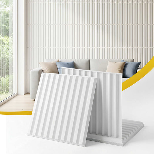 Artiss 3D Wall Panels 50x50cm PVC Set of 15 Vertical