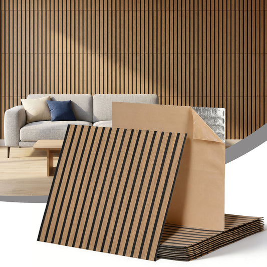 Artiss 10x Peel Stick Wall Panels 68x68cm Self Adhesive Brown