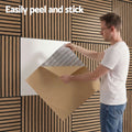 Artiss 10x Peel Stick Wall Panels 68x68cm Self Adhesive Brown