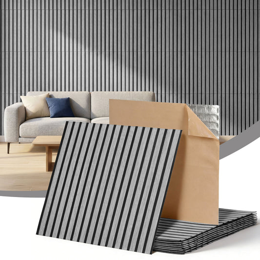 Artiss 10x Wall Panels 68x68cm Self Adhesive Grey Tiles