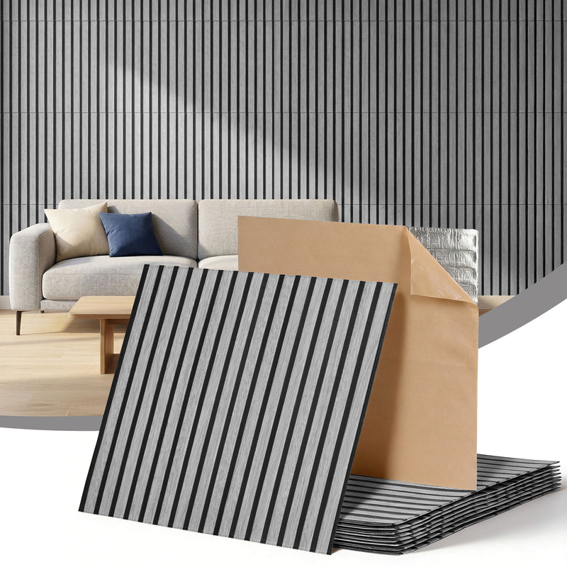 Artiss 10x Wall Panels 68x68cm Self Adhesive Grey Tiles