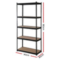 Giantz 4x1.8M Garage Shelving Warehouse Rack Black Storage