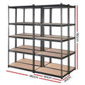 Giantz 4x1.8M Garage Shelving Warehouse Rack Storage Charcoal