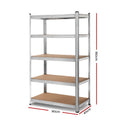 Giantz 1.8M Steel Warehouse Racking Shelves Garage Storage Silver
