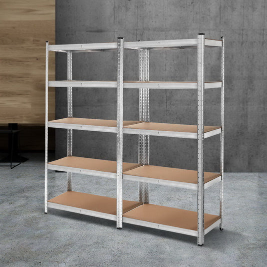Giantz 2x1.8M Garage Shelving Rack Storage Silver Pallet