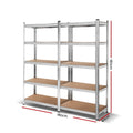 Giantz 2x1.8M Garage Shelving Rack Storage Silver Pallet