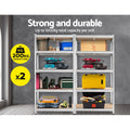 Giantz 2x1.8M Garage Shelving Rack Storage Silver Pallet