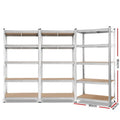 Metal Storage Shelving Rack 3x1.8m Garage Warehouse Racking Shelves