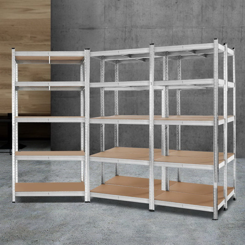 Giantz 5x1.8m Garage Shelving Warehouse Rack Storage Silver