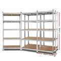 Giantz 5x1.8m Garage Shelving Warehouse Rack Storage Silver