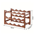 Artiss Bamboo Wine Rack 3-Tier 12 Bottle Display Storage Walnut