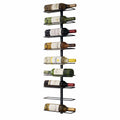 Artiss Wall Mounted Wine Rack 9 Bottle Metal Black Display Storage