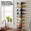 Artiss Wall Mounted Wine Rack 9 Bottle Metal Black Display Storage