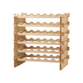 Artiss 36 Bottle Wooden Wine Rack 6 Tier Modular Wine Display Storage Stand Freestanding Holder Natural Pine Wood, 70 x 30 x 70cm