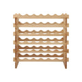 Artiss 36 Bottle Wooden Wine Rack 6 Tier Modular Wine Display Storage Stand Freestanding Holder Natural Pine Wood, 70 x 30 x 70cm