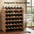 Artiss 36 Bottle Wooden Wine Rack 6 Tier Modular Wine Display Storage Stand Freestanding Holder Natural Pine Wood, 70 x 30 x 70cm