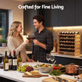 Artiss 36 Bottle Wooden Wine Rack 6 Tier Modular Wine Display Storage Stand Freestanding Holder Natural Pine Wood, 70 x 30 x 70cm