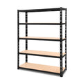 Giantz 1.8M Garage Shelving Rack Black Storage Shelf Pallet