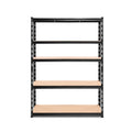 Giantz 1.8M Garage Shelving Rack Black Storage Shelf Pallet