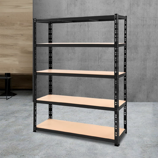 Giantz 1.8M Garage Shelving Rack Black Storage Shelf Pallet