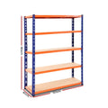 Giantz 1.8M Garage Shelving Rack Storage Blue Heavy Duty