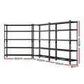 Giantz Garage Shelving Rack 1.8M 3 Shelf Warehouse Storage