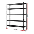 Giantz 5x Garage Shelving Rack 1.8M Warehouse Storage