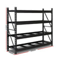 Giantz 2x2M Garage Shelving Rack Black Storage