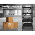 Giantz 2x2M Garage Shelving Rack Black Storage
