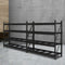Giantz 4Mx2M Garage Shelving Rack Black Warehouse Storage
