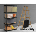 Giantz 1.5M Garage Shelving Warehouse Rack Storage Black