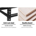 Giantz 1.5M Garage Shelving Warehouse Rack Storage Black