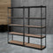 Giantz 2x1.5M Garage Shelving Rack Black Storage Shelve