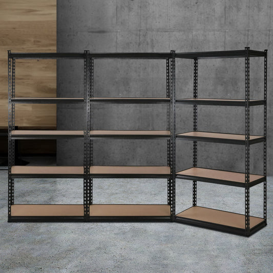 3x1.5M Steel Warehouse Shelving Rack Metal Storage Garage Shelf