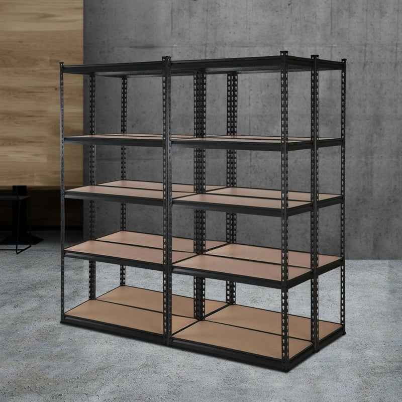Giantz 4x1.5M Garage Shelving Rack Storage Black