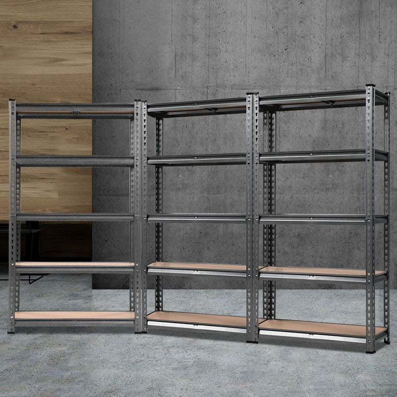 Giantz 3x1.5M Garage Shelving Warehouse Rack Charcoal