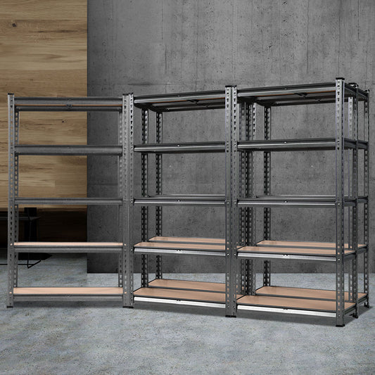 Giantz 5x1.5M Garage Shelving Warehouse Rack Storage Charcoal