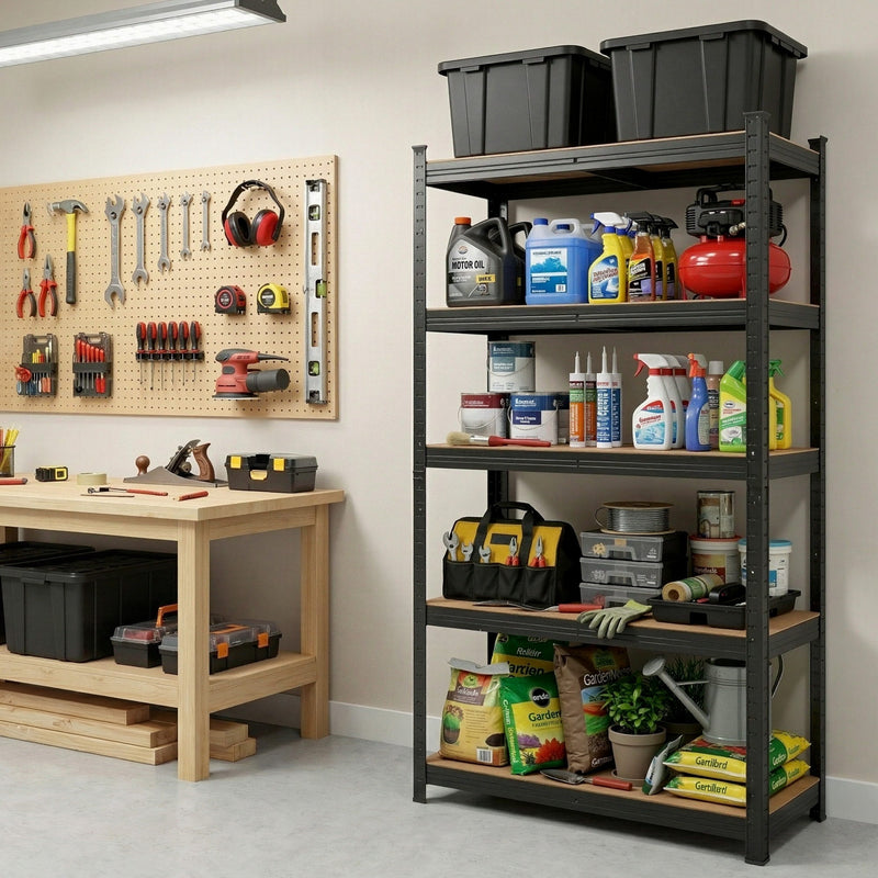 Giantz Garage Shelving 1.6x0.8m Storage Rack Black