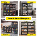 Giantz 2-Rack Garage Shelving 1.6X0.8m MDF Warehouse Shelves Storage Rack Black