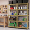 Giantz 2-Rack Garage Shelving 1.6X0.8m MDF Warehouse Shelves Storage Rack Yellow