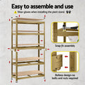 Giantz 2-Rack Garage Shelving 1.6X0.8m MDF Warehouse Shelves Storage Rack Yellow
