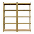 Giantz 2-Rack Garage Shelving 1.6X0.8m MDF Warehouse Shelves Storage Rack Yellow