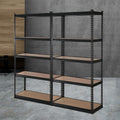 Giantz 2x1.8M Garage Shelving Warehouse Rack Storage Black