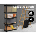 Giantz 2x1.8M Garage Shelving Warehouse Rack Storage Black