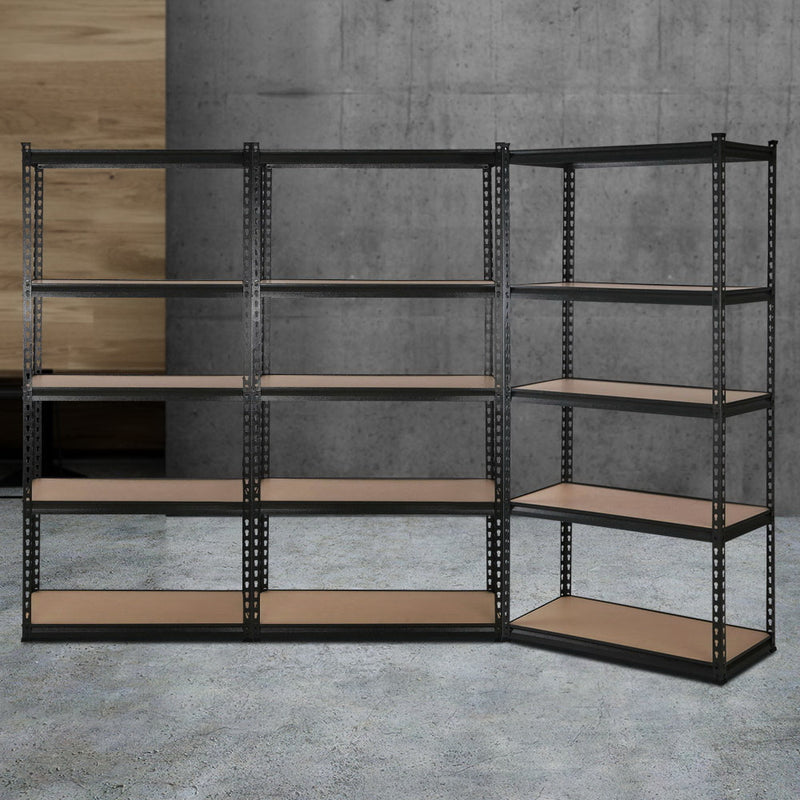 Giantz 3x1.8M Garage Shelving Warehouse Rack Black