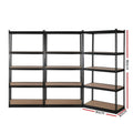 Giantz 3x1.8M Garage Shelving Warehouse Rack Black