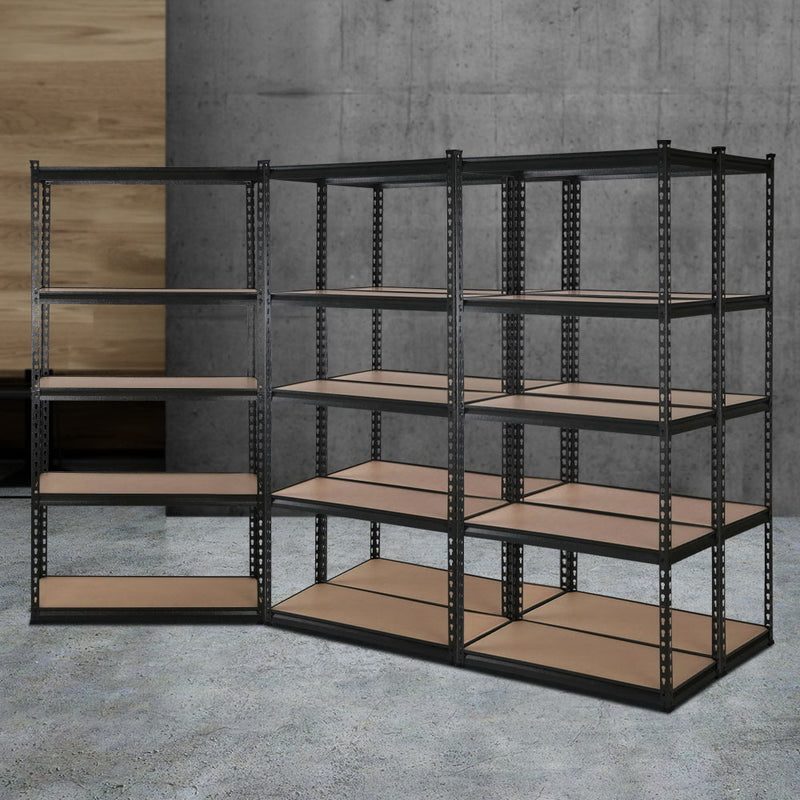 Giantz 5x1.8M Garage Shelving Warehouse Rack Black